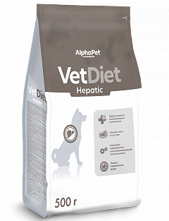 AlphaPet VetDiet Hepatic сухой корм для собак при заболеваниях печени