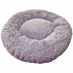 Зоогурман лежак Пушистый сон для собак и кошек (60х60х16см) серый