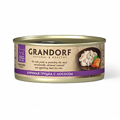 Grandorf Грандорф консервы для кошек, куриная грудка с лососем