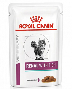 Royal Canin Renal Роял Канин влажный корм для кошек при почечной недостаточности с рыбой, соус