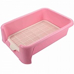 Triol Триол туалет P587 для собак (сетка в комплекте), розовый, 400*400*155мм, арт.	10431007 