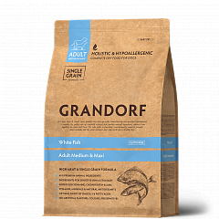 Grandorf сухой корм для собак средних и крупных пород Белая рыба