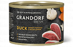 Grandorf Fresh Грандорф Фреш консервы для собак всех пород, утка с бататом и цветной капустой