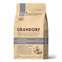 Grandorf Грандорф корм для стерилизованных кошек, кролик с индейкой