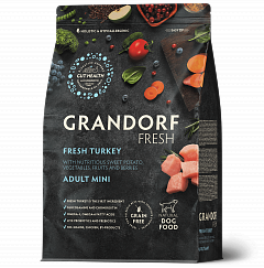 Grandorf Fresh сухой корм для собак мелких пород Индейка с бататом