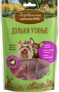 Деревенские лакомства для собак мини-пород: дольки утиные