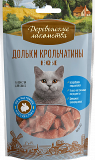 Деревенские лакомства дольки для кошек из крольчатины нежные