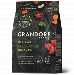 Grandorf Fresh сухой корм для собак крупных пород Ягненок с бататом
