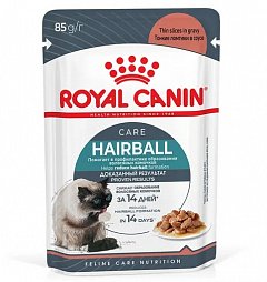 Royal Canin Hairball Care влажный корм для взрослых кошек для снижения риска образования волосяных комочков, соус