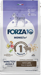 Forza10 Monodiet Mini Dog сухой корм для собак мелких пород Ягненок и рис