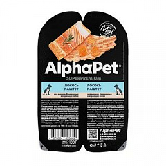 AlphaPet Superpremium влажный корм для щенков паштет Лосось