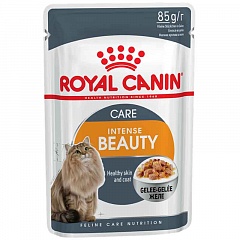 Royal Canin intense beauty влажный корм для поддержания красоты шерсти кошек, желе