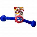 GiGwi Игрушка для собак Гладиатор в резиновом шлеме синий - палка с пищалкой 41см, серия GLADIATOR