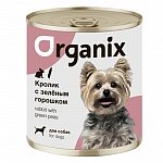 ORGANIX Органикс консервы для собак кролик с зеленым горошком