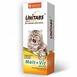 Unitabs Malt+Vit паста с таурином для кошек, 120 мл