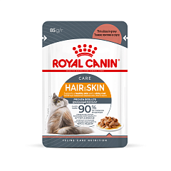 Royal Canin Hair & Skin Care влажный корм для взрослых кошек для здоровья кожи и красоты шерсти, соус
