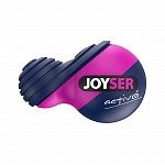 Joyser Игрушка для собак Active Резиновый мяч Duoball с пищалкой M синий, розовый, 12 см, арт. 7070J
