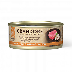 Grandor Грандорф консервы для кошек, филе тунца с куриной грудкой
